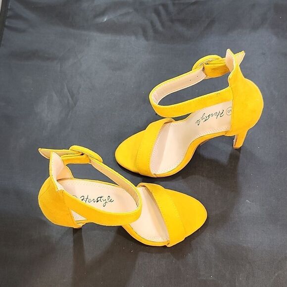 BRAND NEW HERSTYLE CHARMING- ANKLE STRAP ROUNDED BUCKLE OPEN TOE STILETT… - Picture 9 of 16